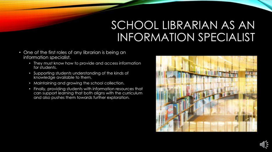 school librarian as information specialist